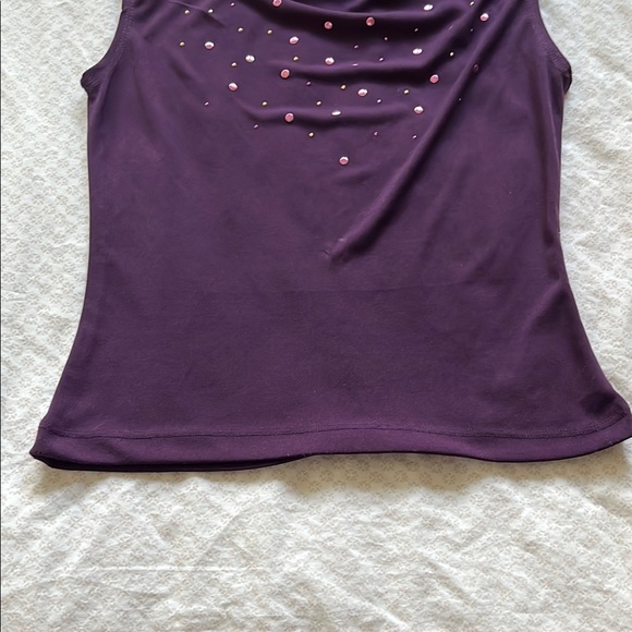 La Belle Deep Purple Blouse with Sequins - Picture 12 of 14